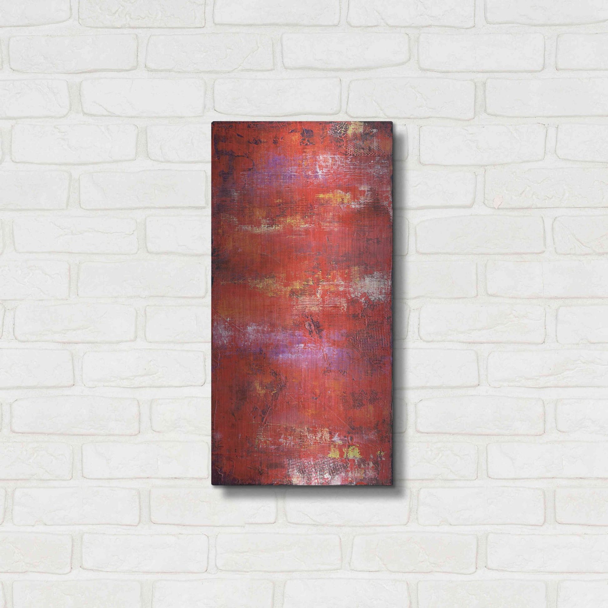 Luxe Metal Art 'Red Door II' by Erin Ashley, Metal Wall Art,12x24