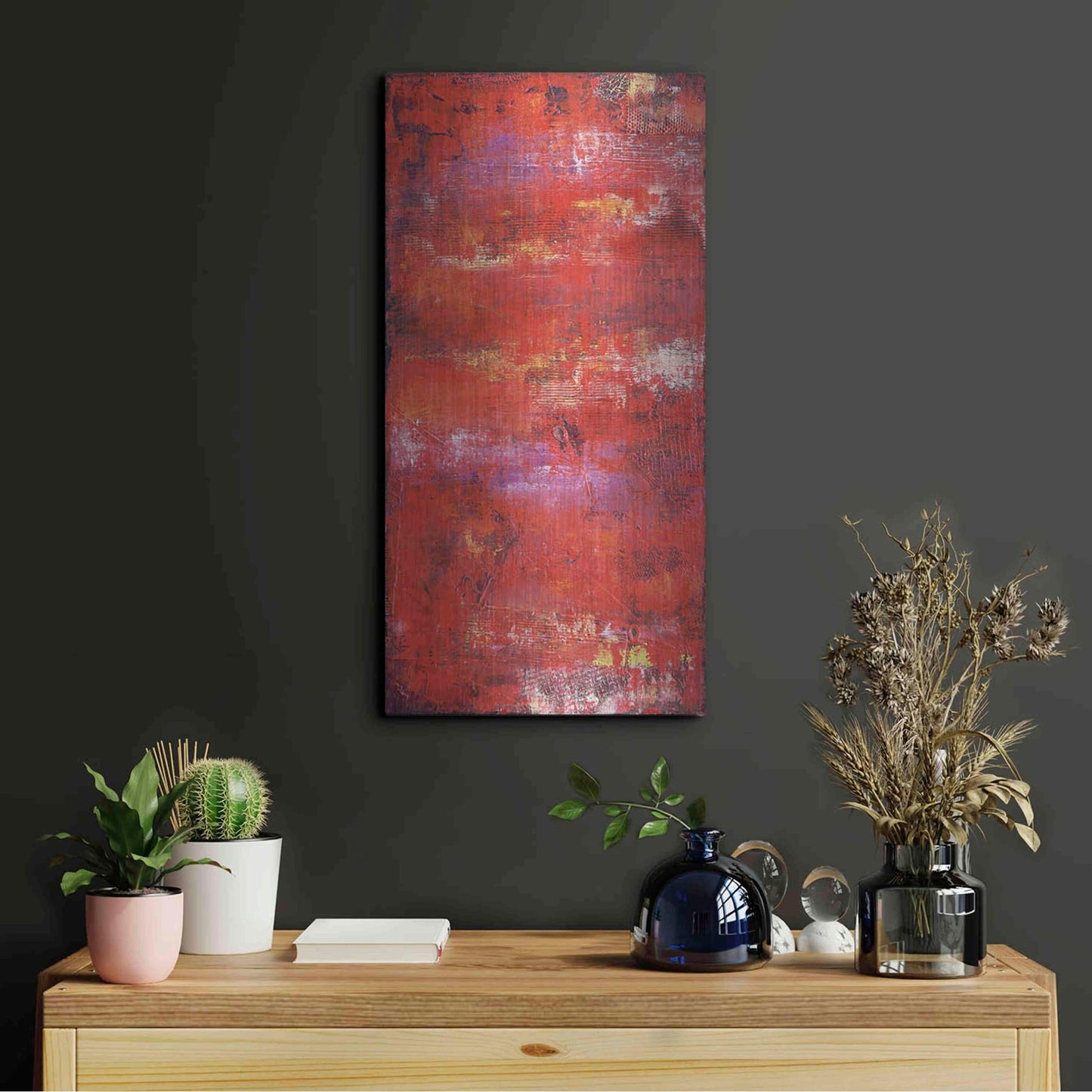 Luxe Metal Art 'Red Door II' by Erin Ashley, Metal Wall Art,12x24