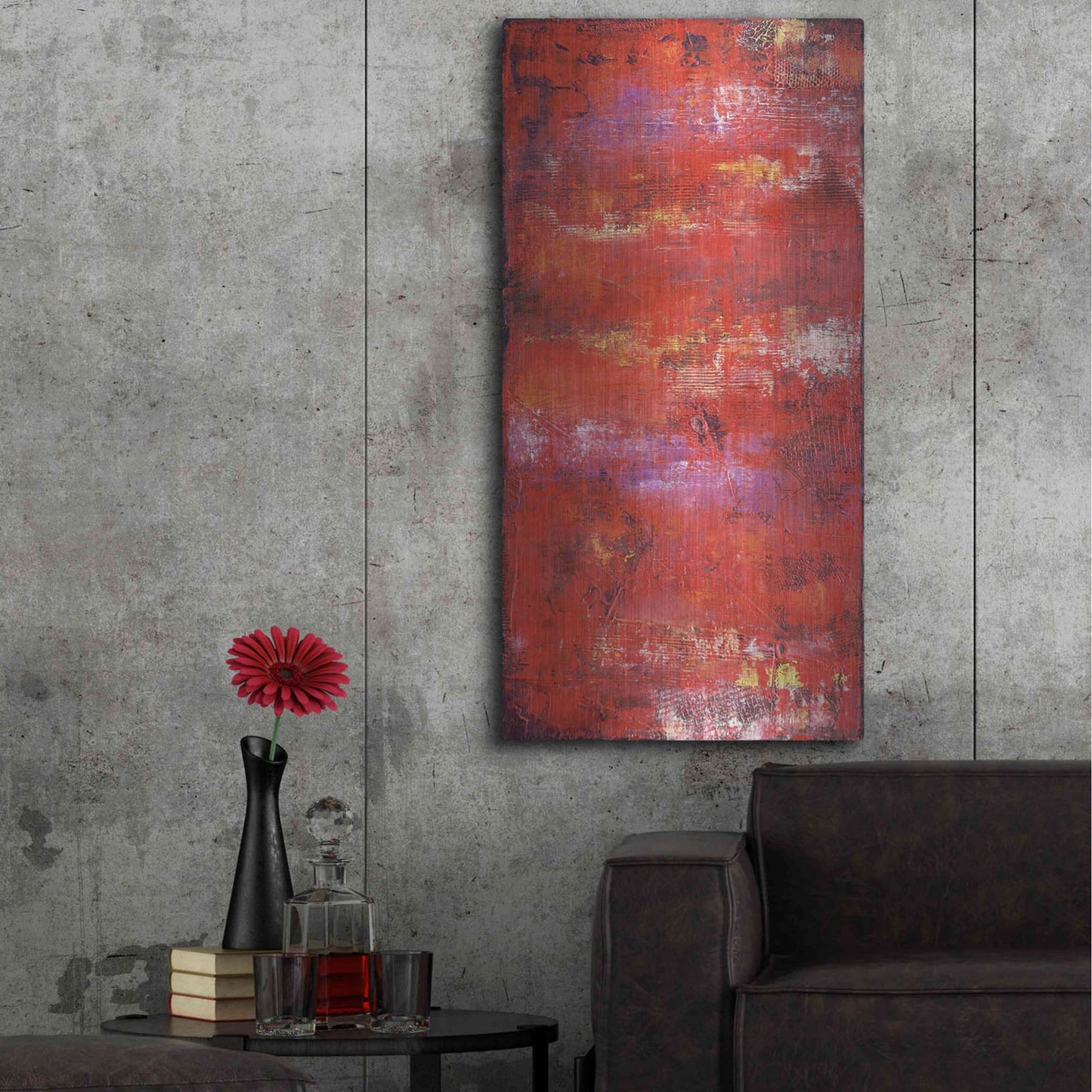 Luxe Metal Art 'Red Door II' by Erin Ashley, Metal Wall Art,24x48