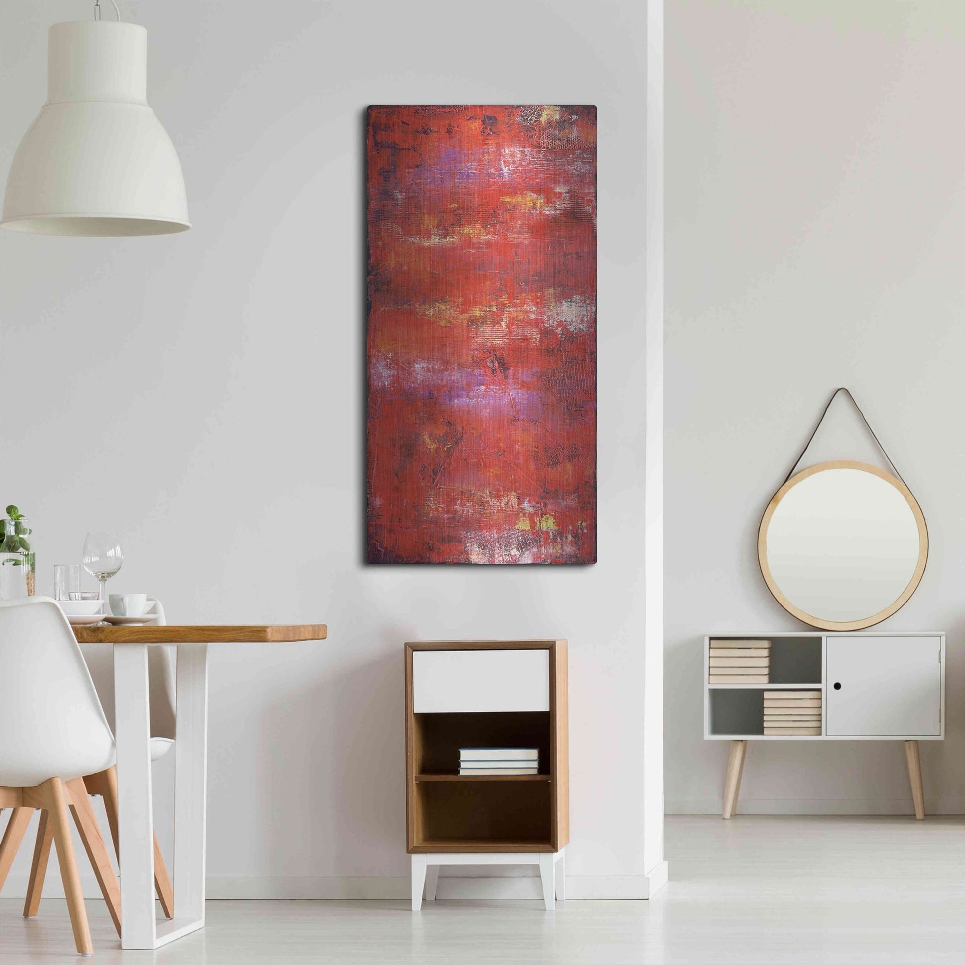 Luxe Metal Art 'Red Door II' by Erin Ashley, Metal Wall Art,24x48