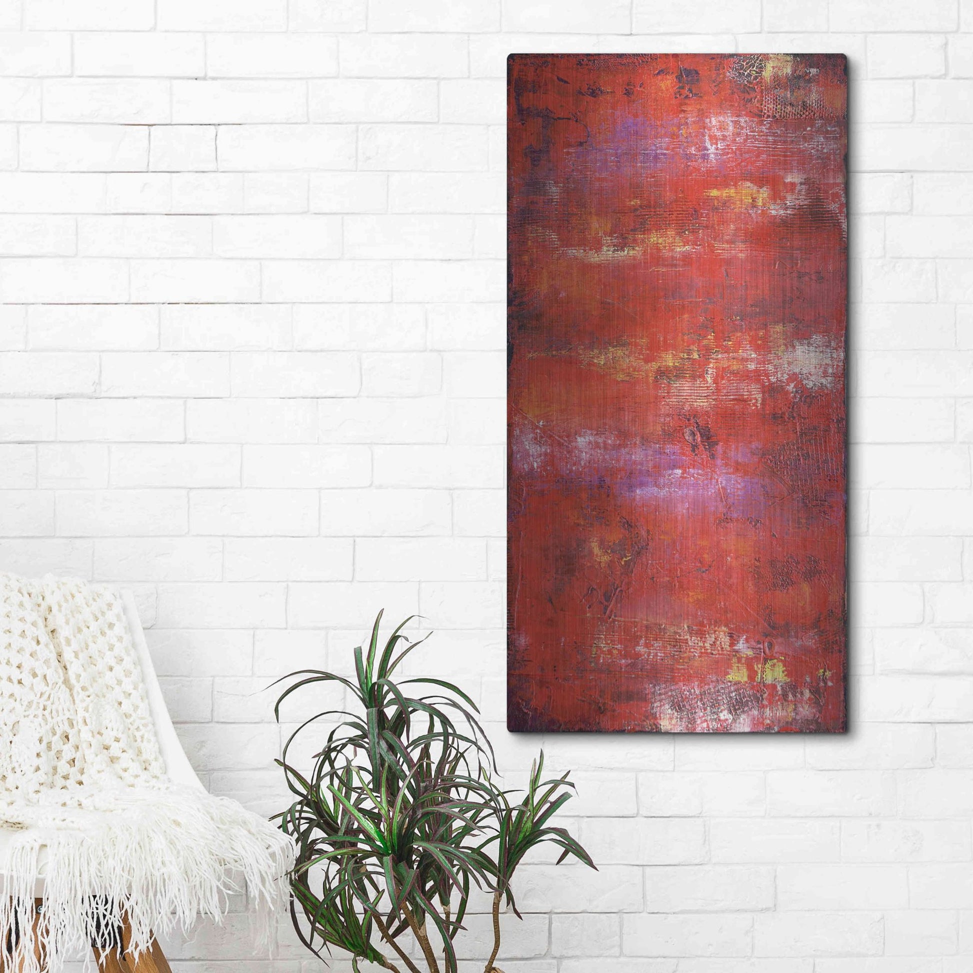 Luxe Metal Art 'Red Door II' by Erin Ashley, Metal Wall Art,24x48