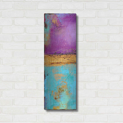 Luxe Metal Art 'Jewel of the Nile I' by Erin Ashley, Metal Wall Art,12x36