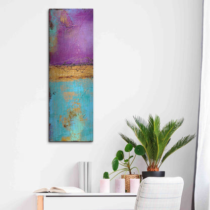 Luxe Metal Art 'Jewel of the Nile I' by Erin Ashley, Metal Wall Art,12x36