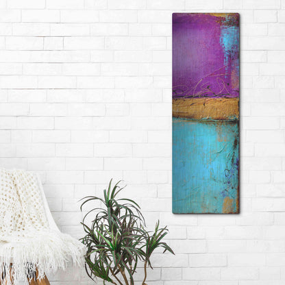 Luxe Metal Art 'Jewel of the Nile II' by Erin Ashley, Metal Wall Art,16x48