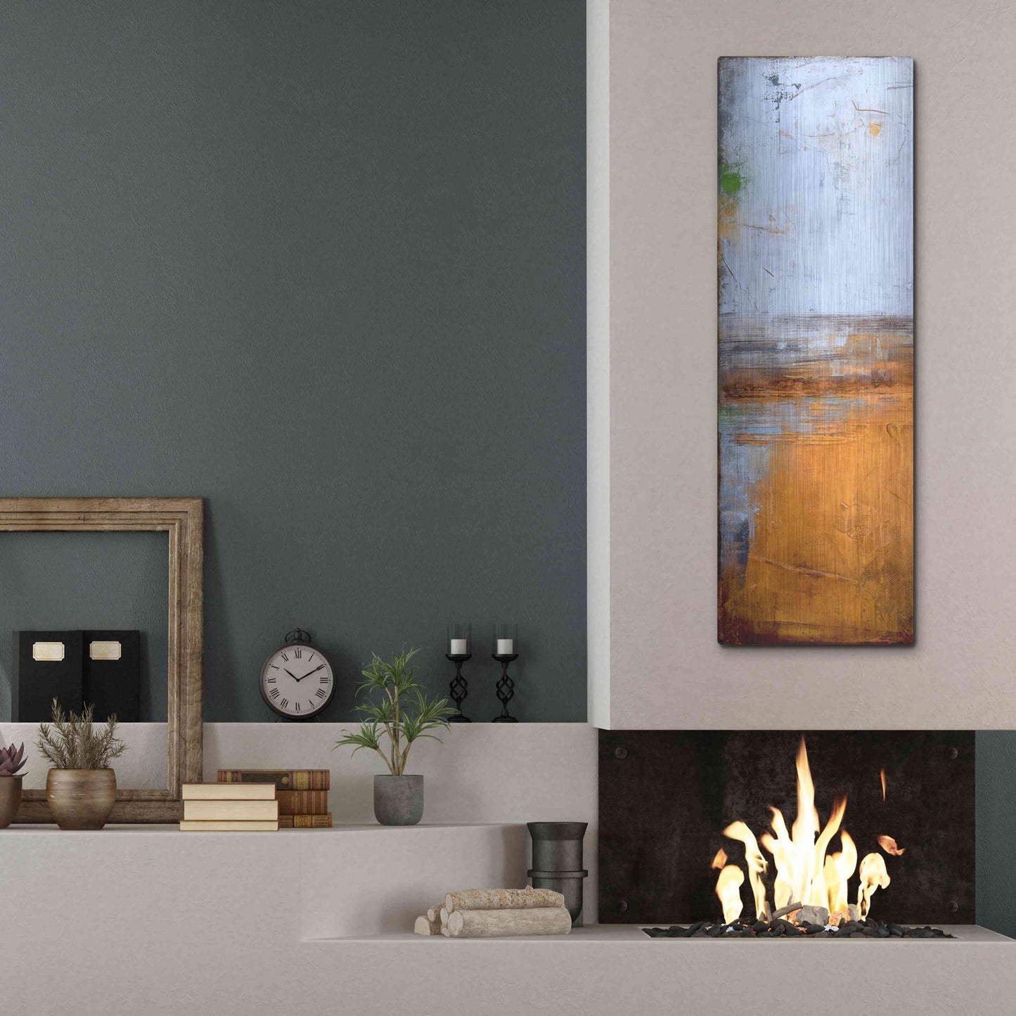 Luxe Metal Art 'Moment in Our Time I' by Erin Ashley, Metal Wall Art,16x48