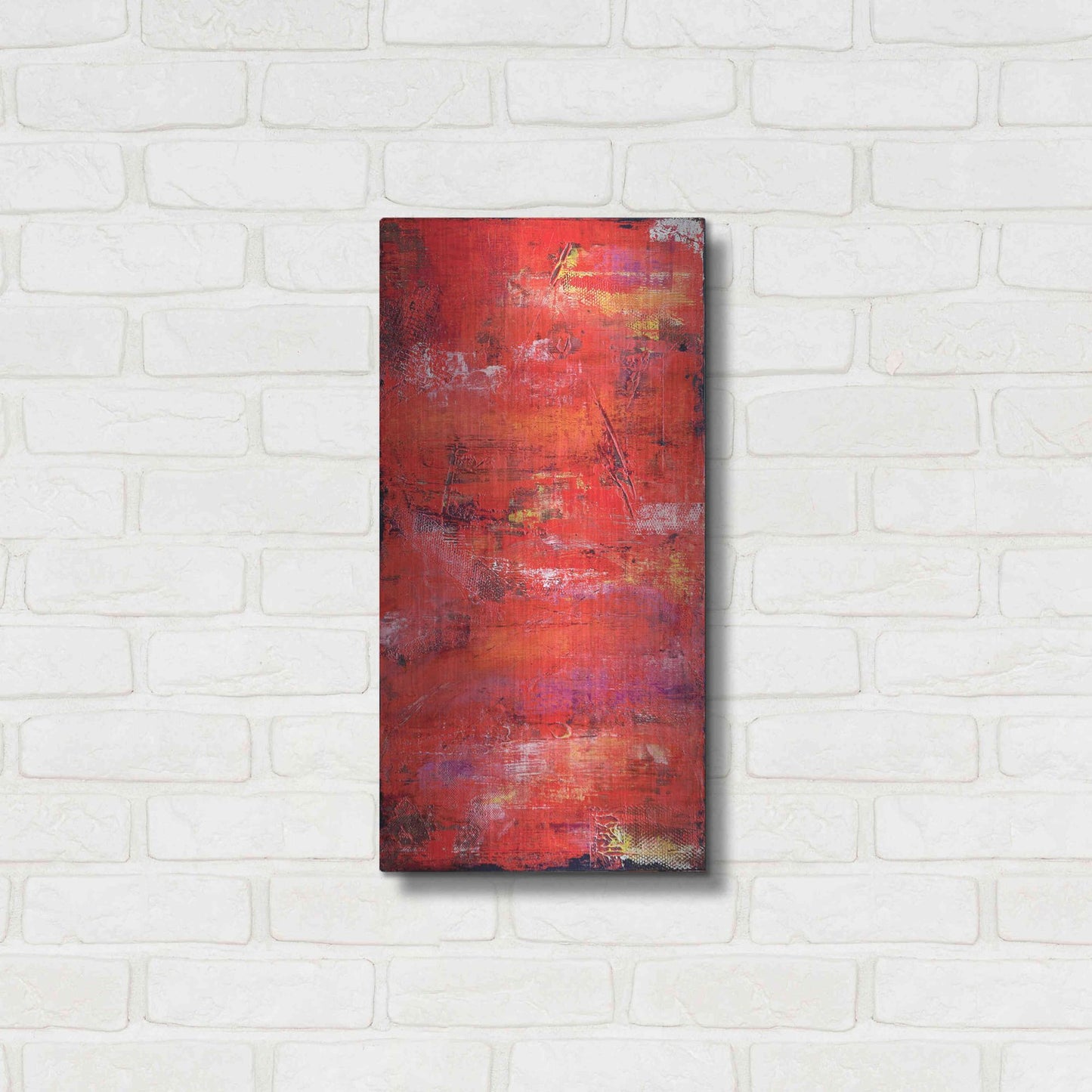 Luxe Metal Art 'Red Door I' by Erin Ashley, Metal Wall Art,12x24