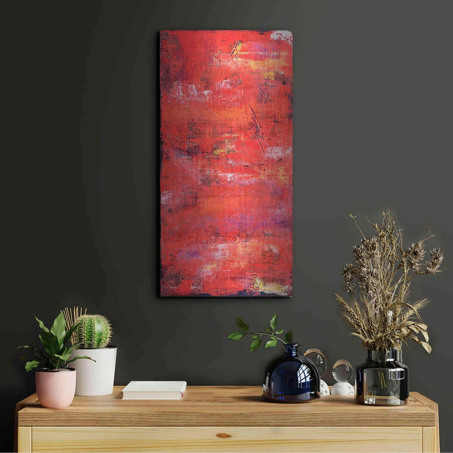 Luxe Metal Art 'Red Door I' by Erin Ashley, Metal Wall Art,12x24