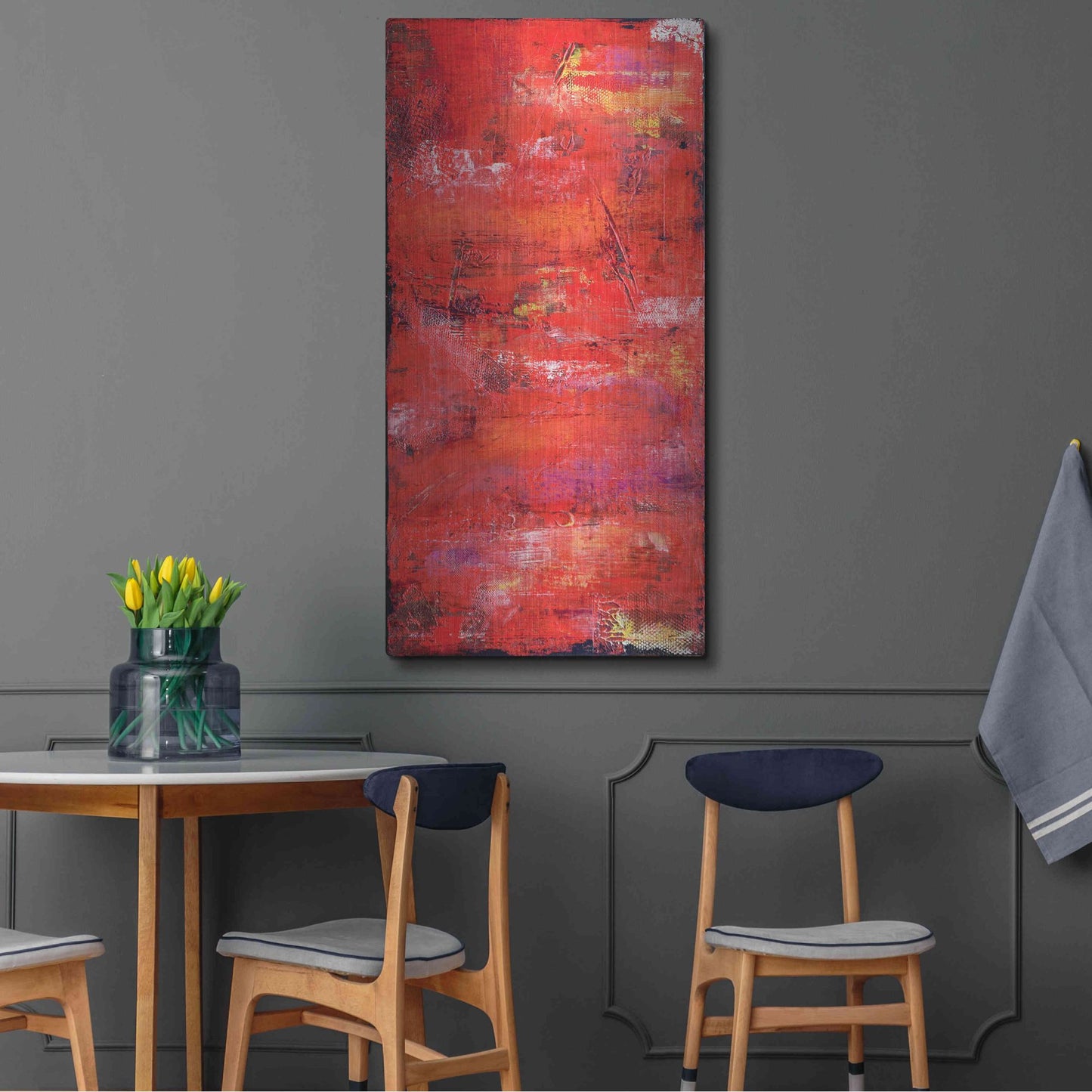 Luxe Metal Art 'Red Door I' by Erin Ashley, Metal Wall Art,24x48