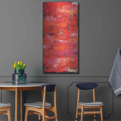 Luxe Metal Art 'Red Door I' by Erin Ashley, Metal Wall Art,24x48