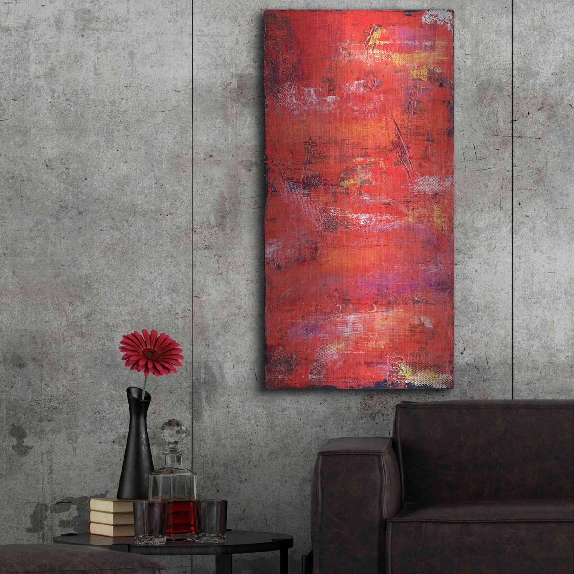 Luxe Metal Art 'Red Door I' by Erin Ashley, Metal Wall Art,24x48