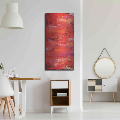 Luxe Metal Art 'Red Door I' by Erin Ashley, Metal Wall Art,24x48