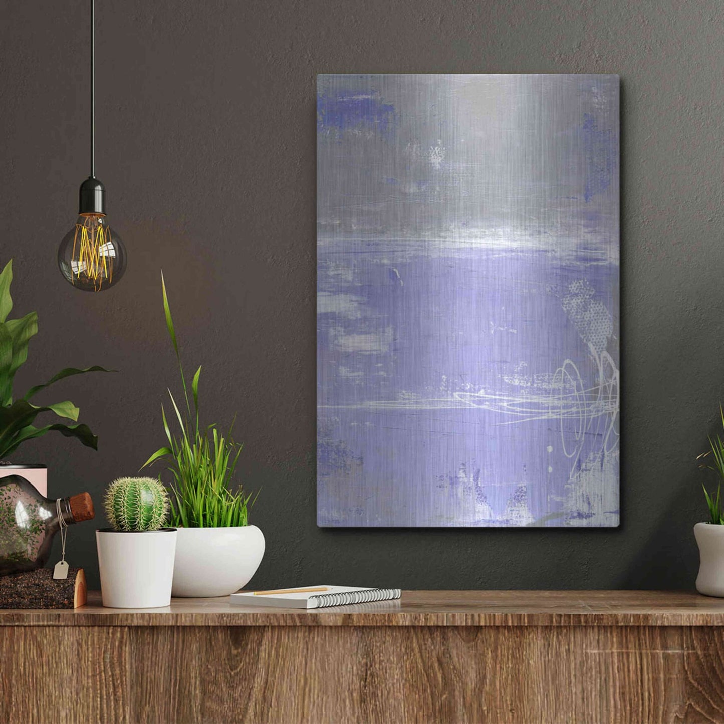 Luxe Metal Art 'Valley Mist II' by Erin Ashley, Metal Wall Art,12x16