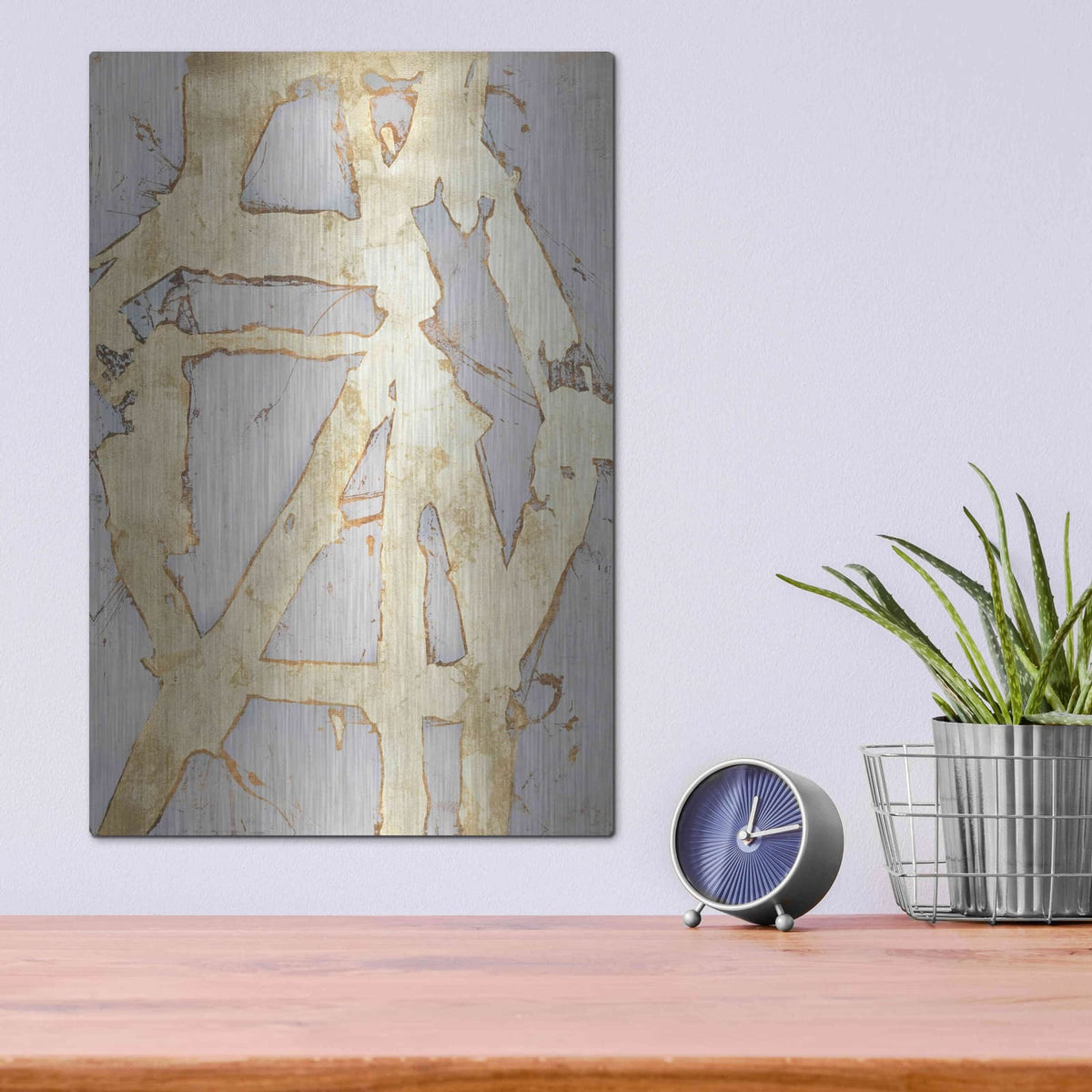 'Ace of Spades in Gold I' by Erin Ashley – Metal Wall Art, 12x16 room view