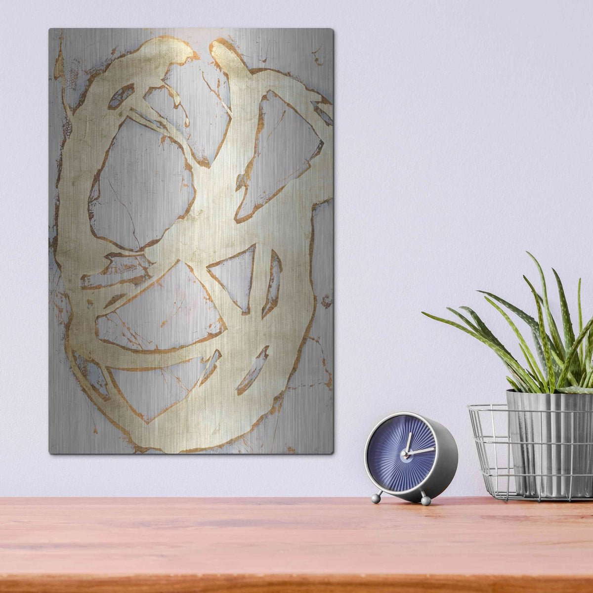 'Ace of Spades in Gold II' by Erin Ashley – Metal Wall Art, 12x16 room view