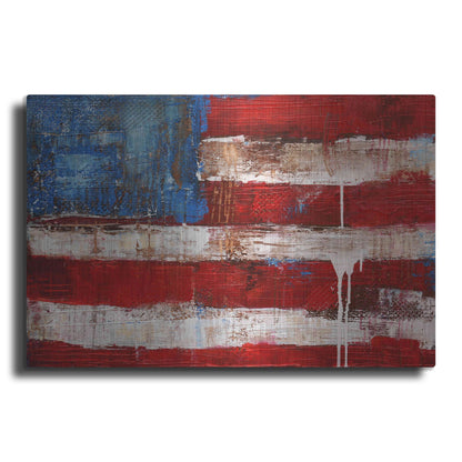 Luxe Metal Art 'Ashley American Flag' by Erin Ashley, Metal Wall Art