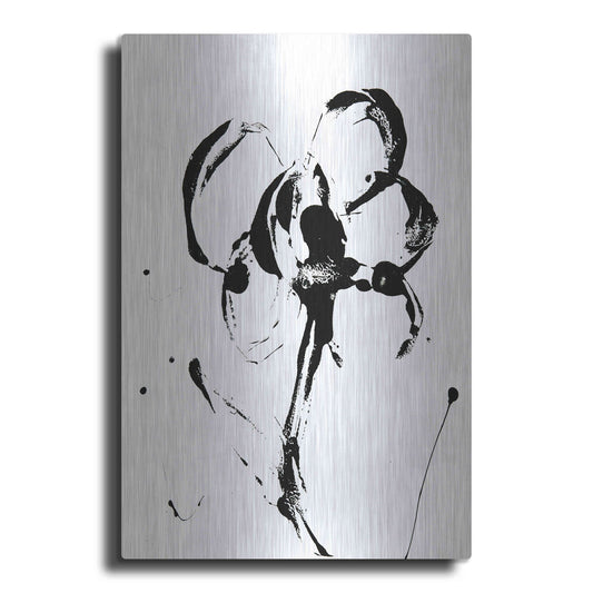 Luxe Metal Art 'Flower Squiggle II' by Erin Ashley, Metal Wall Art