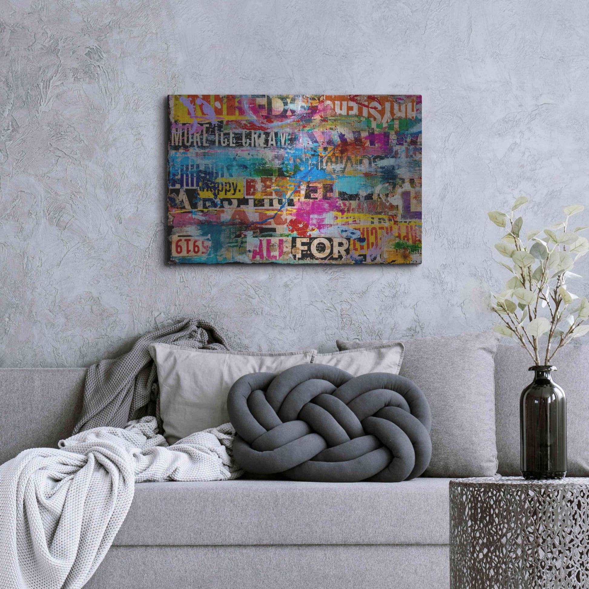 Luxe Metal Art 'Metromix Luv I' by Erin Ashley, Metal Wall Art,36x24