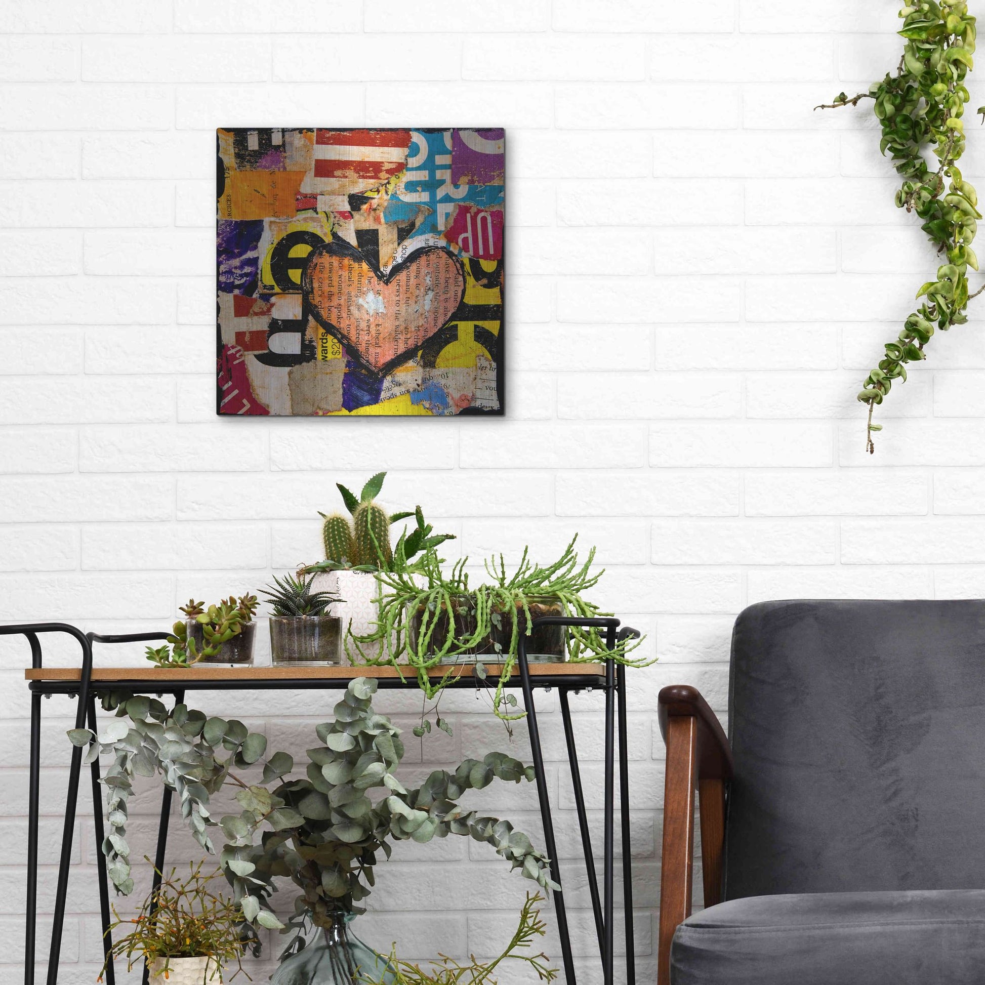 Luxe Metal Art 'Mixed Luv' by Erin Ashley, Metal Wall Art,12x12