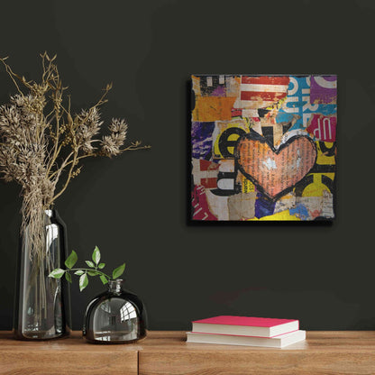 Luxe Metal Art 'Mixed Luv' by Erin Ashley, Metal Wall Art,12x12