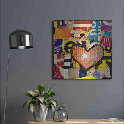 Luxe Metal Art 'Mixed Luv' by Erin Ashley, Metal Wall Art,24x24