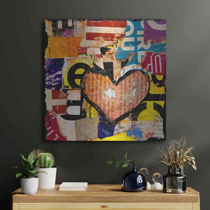 Luxe Metal Art 'Mixed Luv' by Erin Ashley, Metal Wall Art,24x24