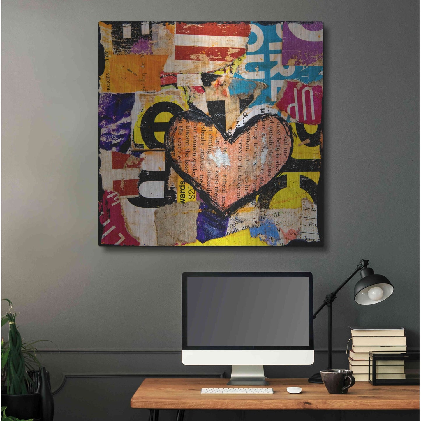 Luxe Metal Art 'Mixed Luv' by Erin Ashley, Metal Wall Art,36x36
