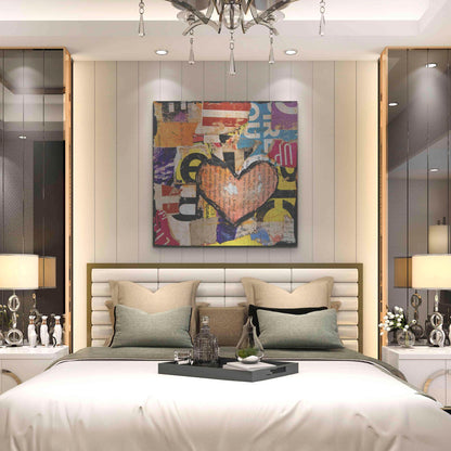 Luxe Metal Art 'Mixed Luv' by Erin Ashley, Metal Wall Art,36x36
