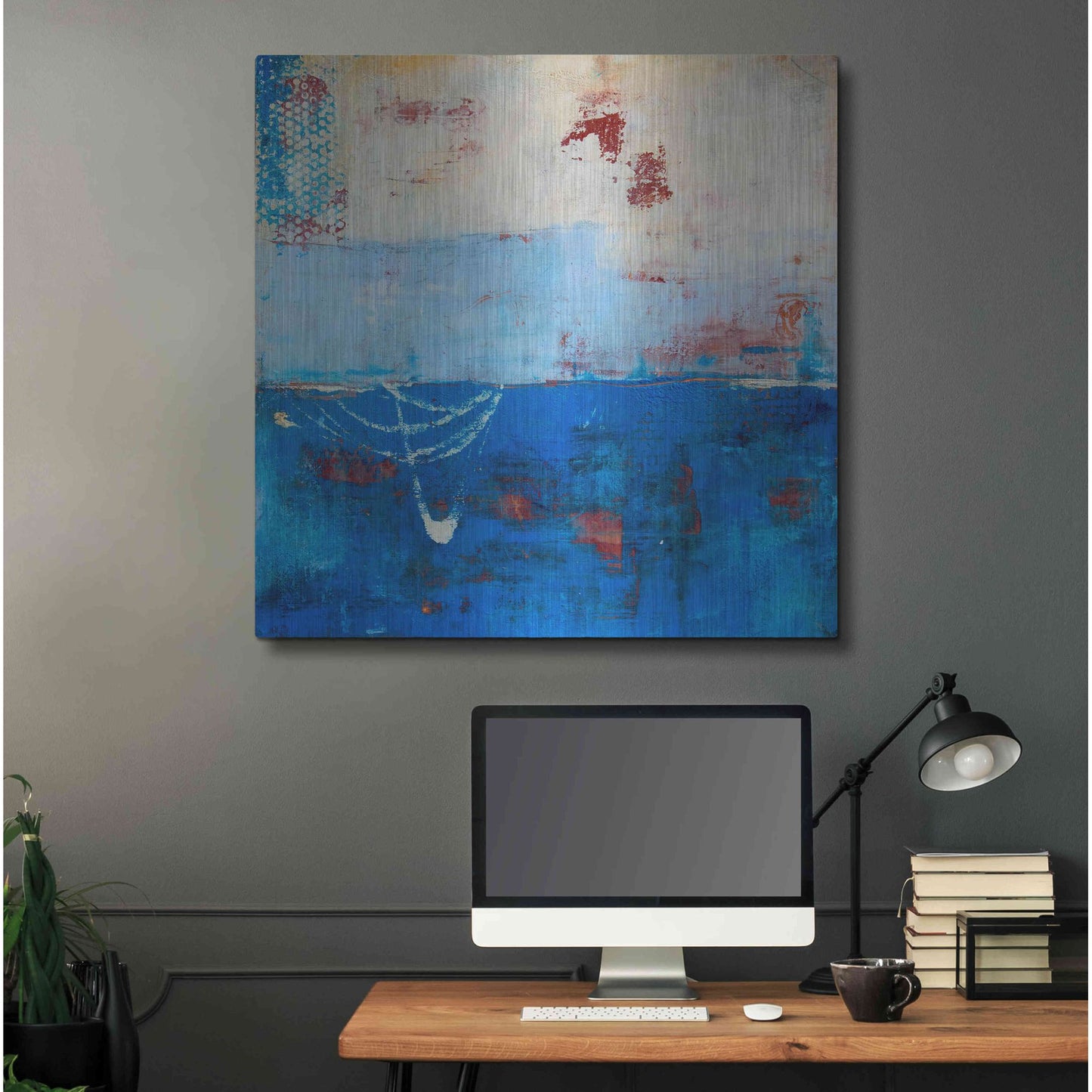 Luxe Metal Art 'Wind Surfing' by Erin Ashley, Metal Wall Art,36x36