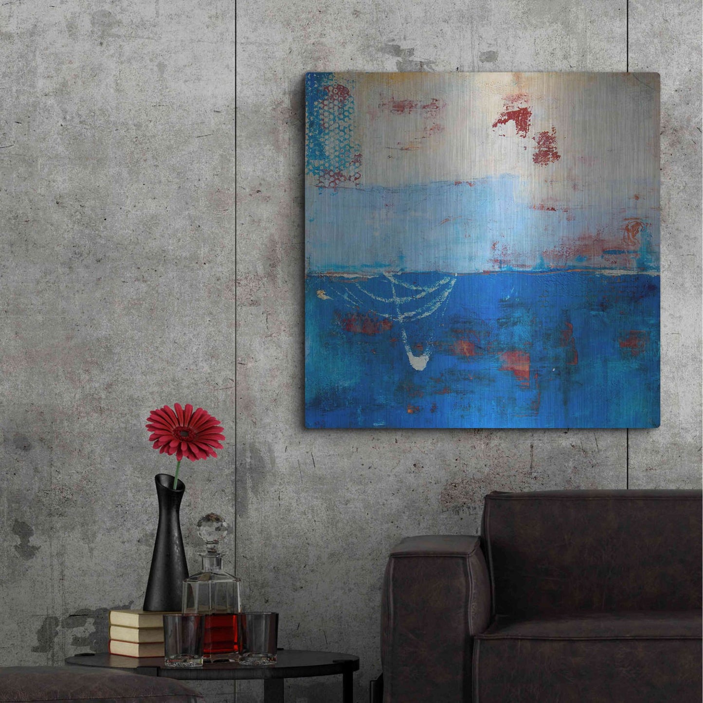 Luxe Metal Art 'Wind Surfing' by Erin Ashley, Metal Wall Art,36x36