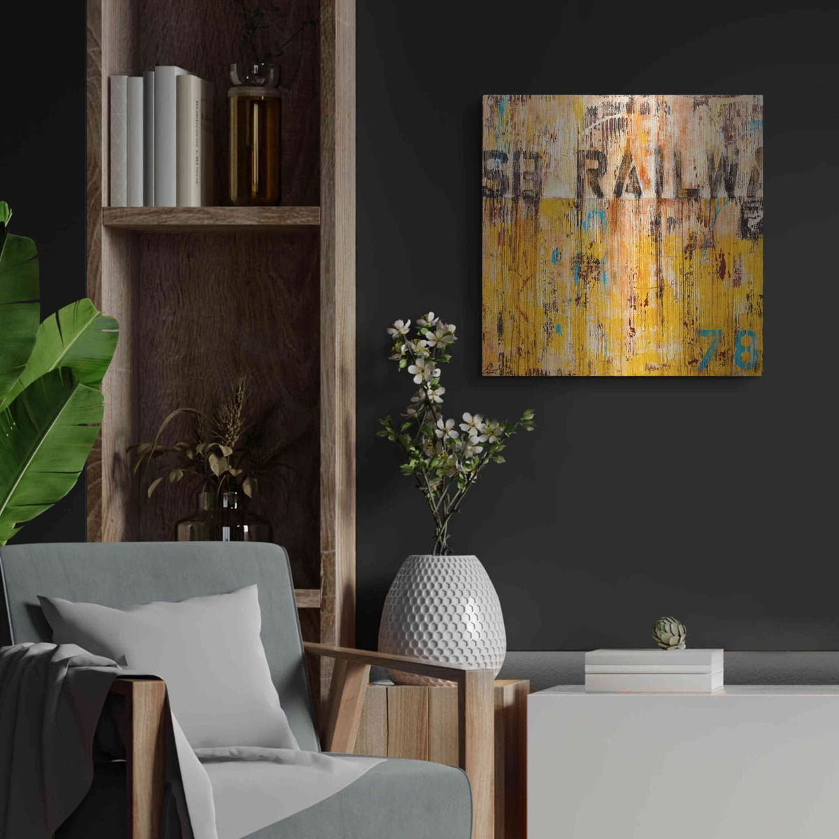 'Southbound Railway' by Erin Ashley – Metal Wall Art, 24x24 room view