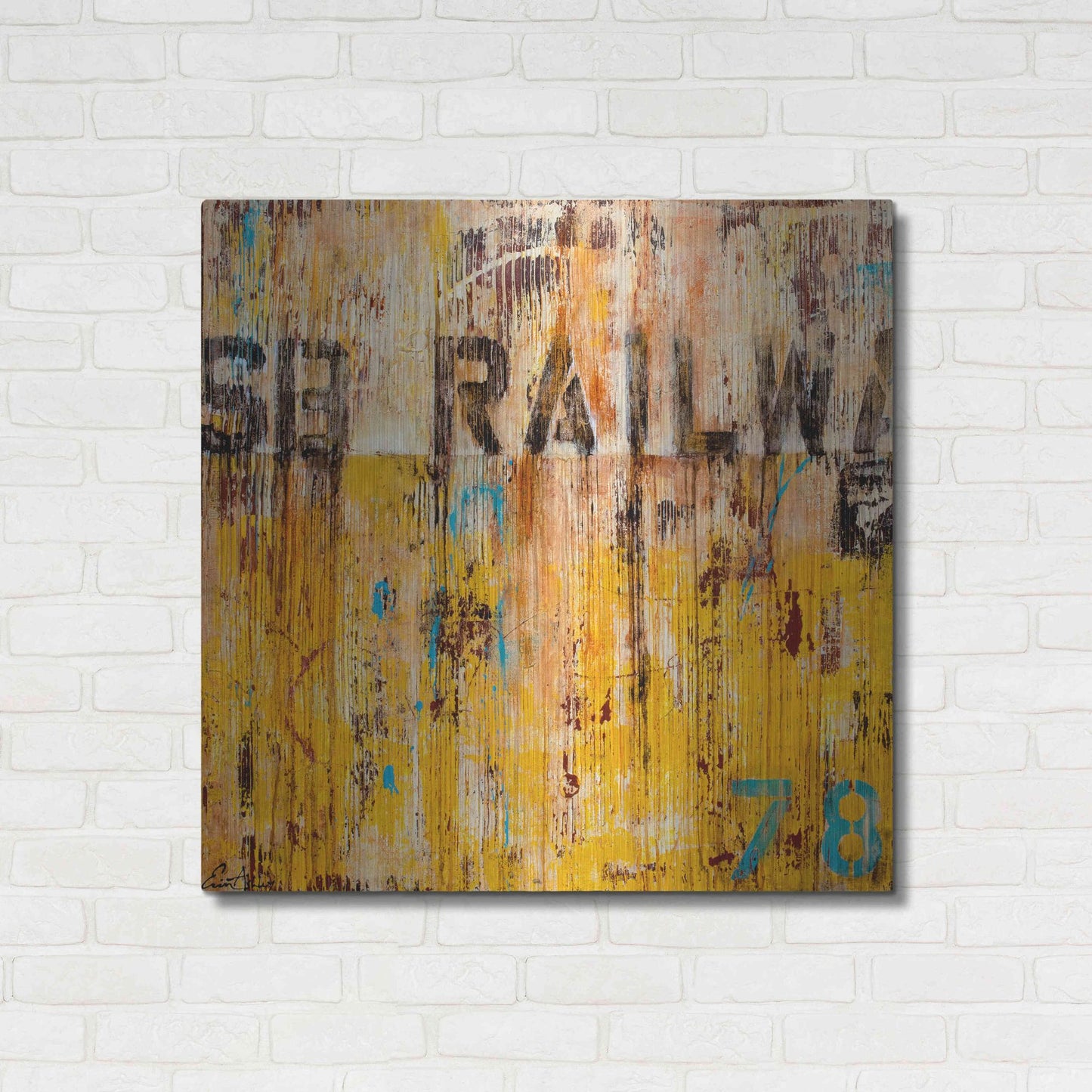 Luxe Metal Art 'Southbound Railway' by Erin Ashley, Metal Wall Art,36x36