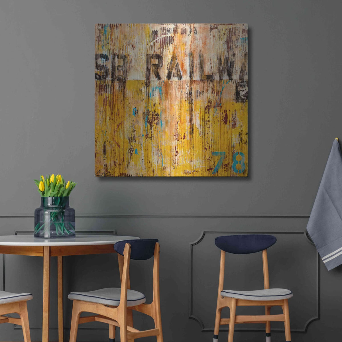 'Southbound Railway' by Erin Ashley – Metal Wall Art, 36x36 room view
