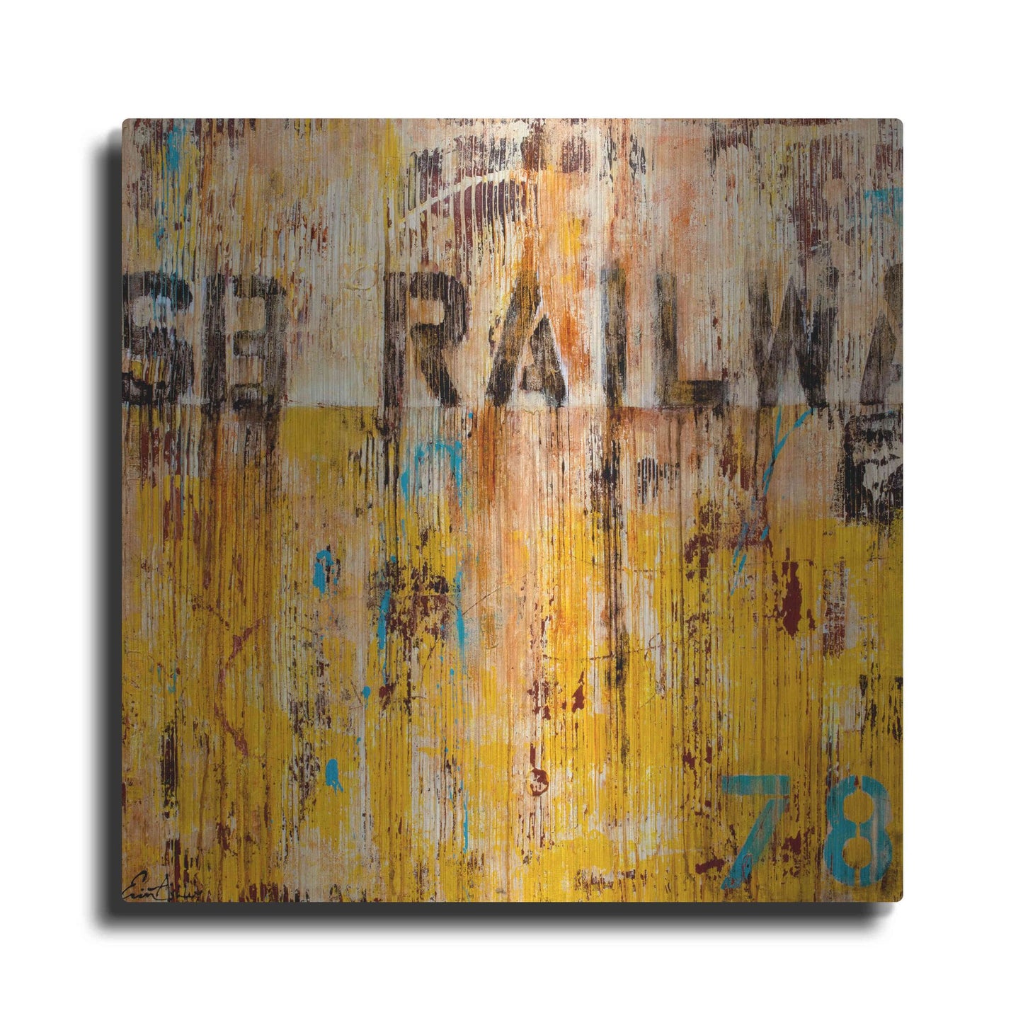 Luxe Metal Art 'Southbound Railway' by Erin Ashley, Metal Wall Art