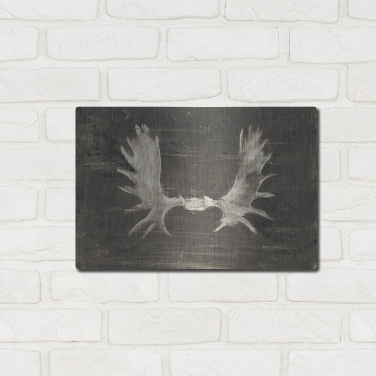 Luxe Metal Art 'Rustic Moose Mount I' by Ethan Harper, Metal Wall Art,16x12