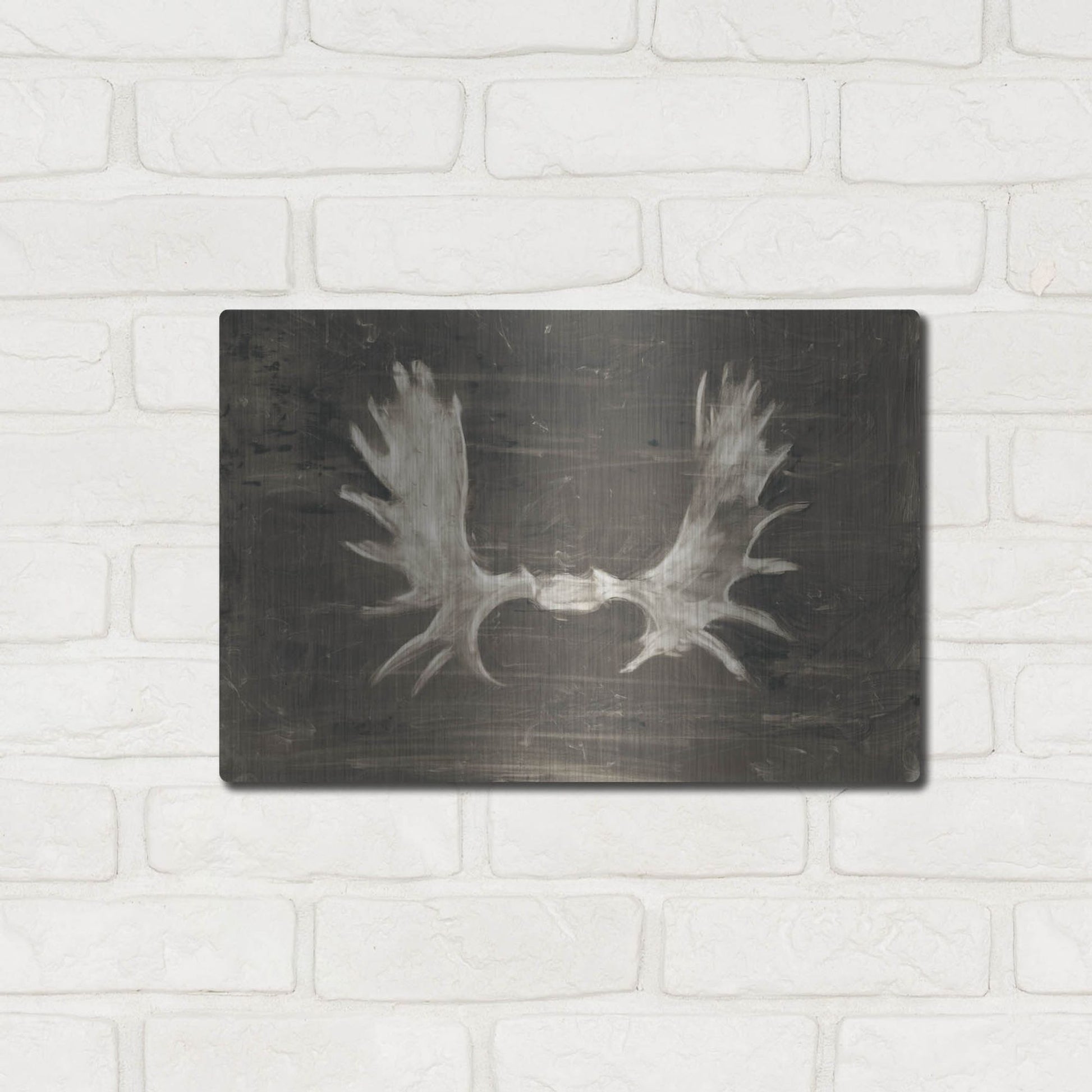 Luxe Metal Art 'Rustic Moose Mount I' by Ethan Harper, Metal Wall Art,16x12