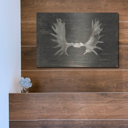 Luxe Metal Art 'Rustic Moose Mount I' by Ethan Harper, Metal Wall Art,16x12