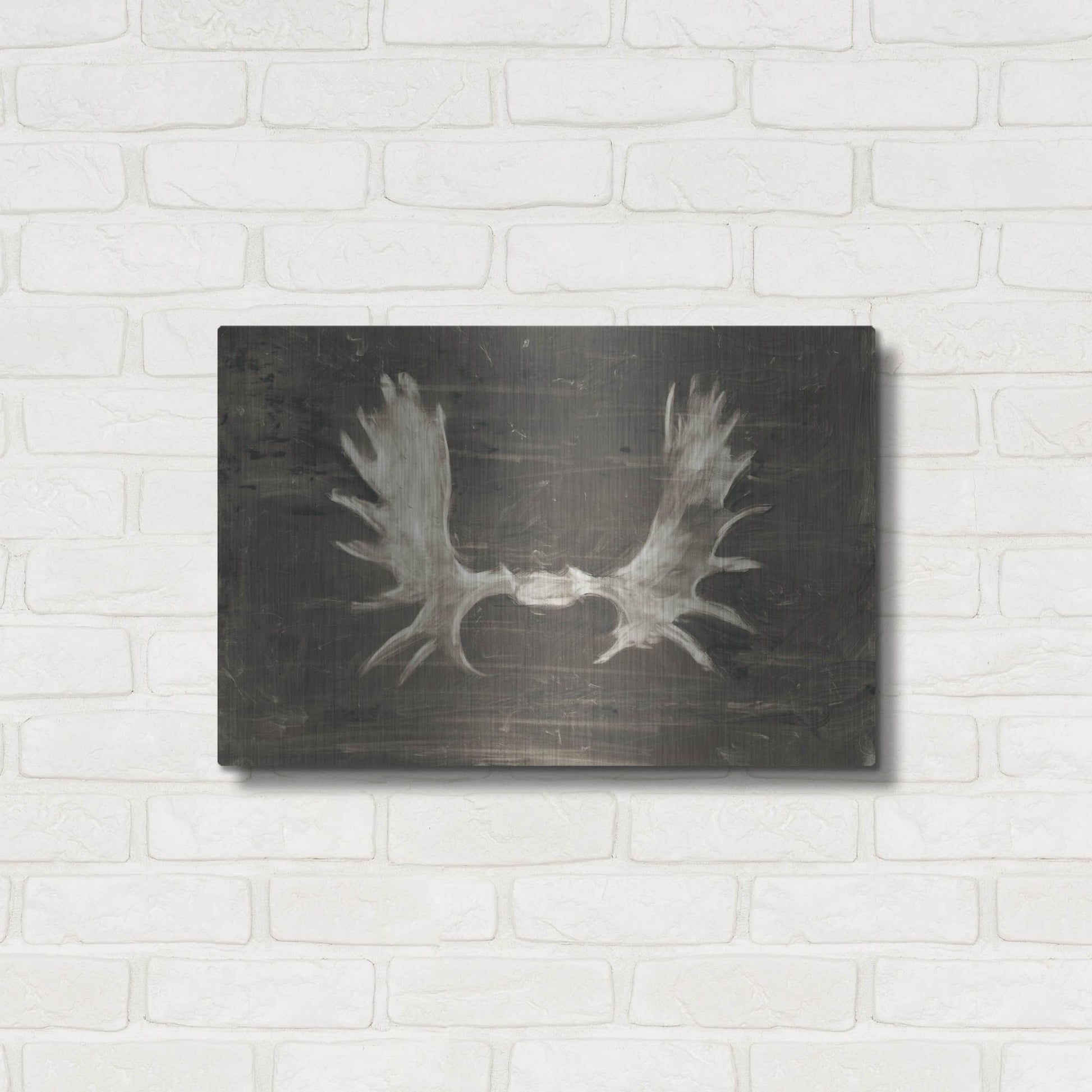 Luxe Metal Art 'Rustic Moose Mount I' by Ethan Harper, Metal Wall Art,24x16