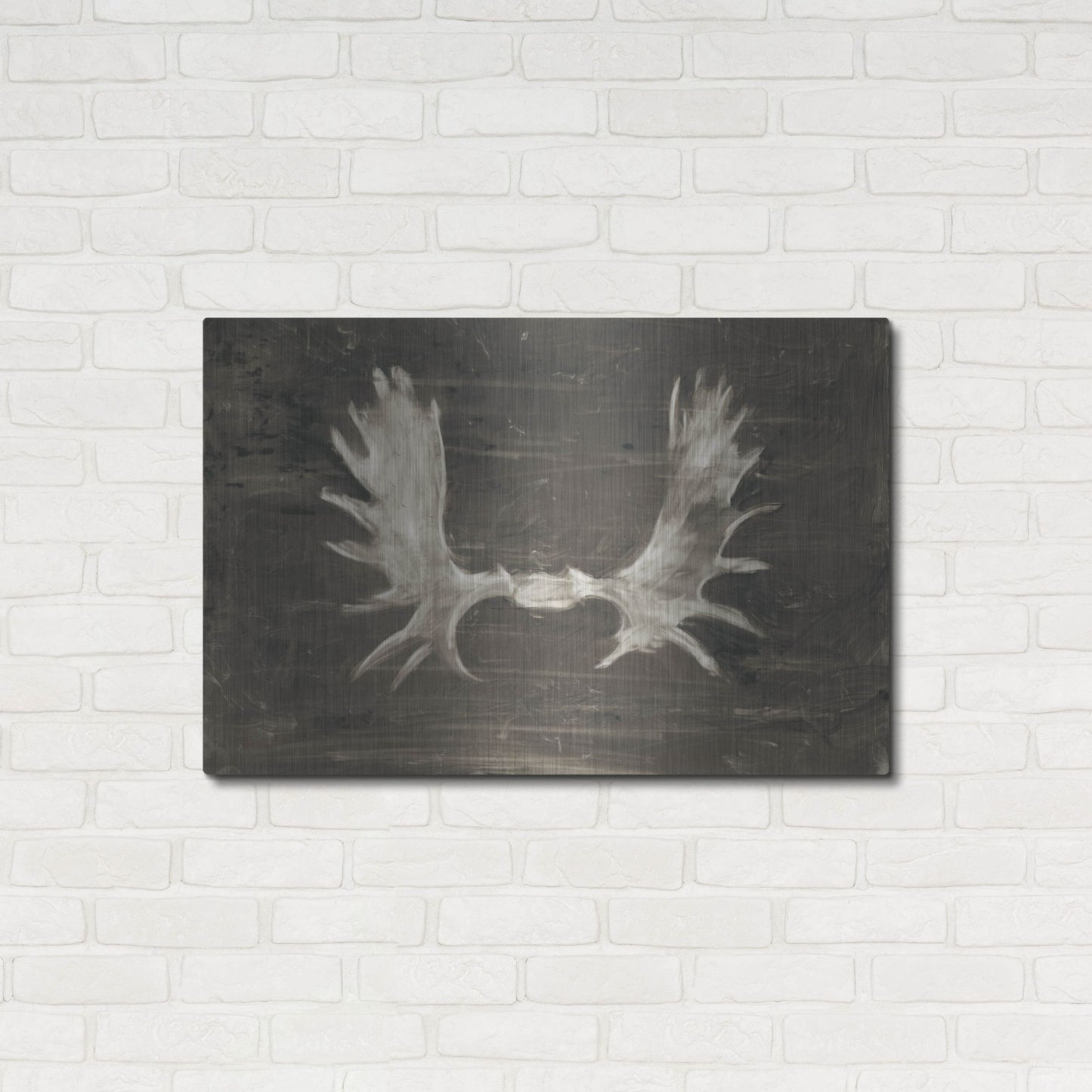 Luxe Metal Art 'Rustic Moose Mount I' by Ethan Harper, Metal Wall Art,36x24