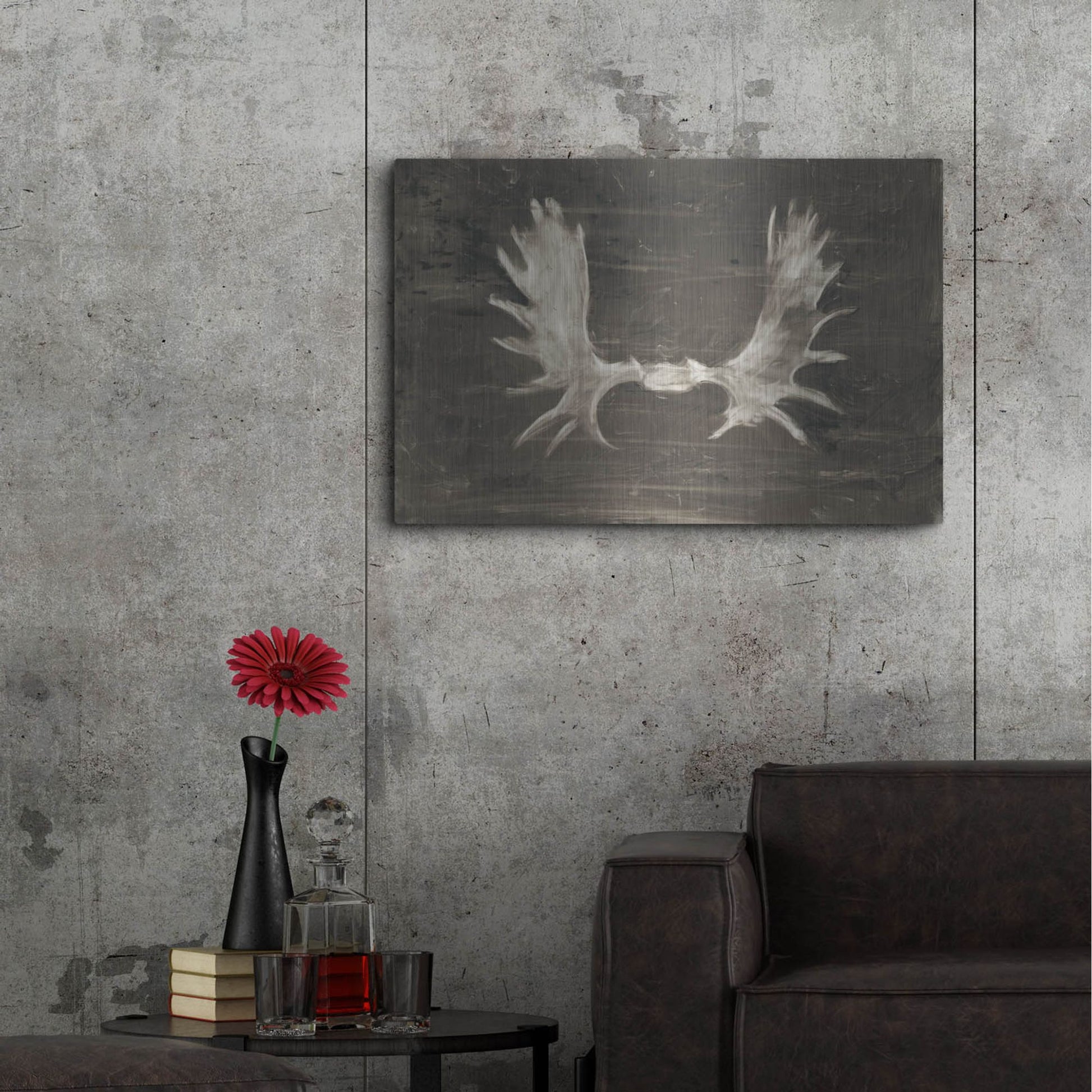 Luxe Metal Art 'Rustic Moose Mount I' by Ethan Harper, Metal Wall Art,36x24