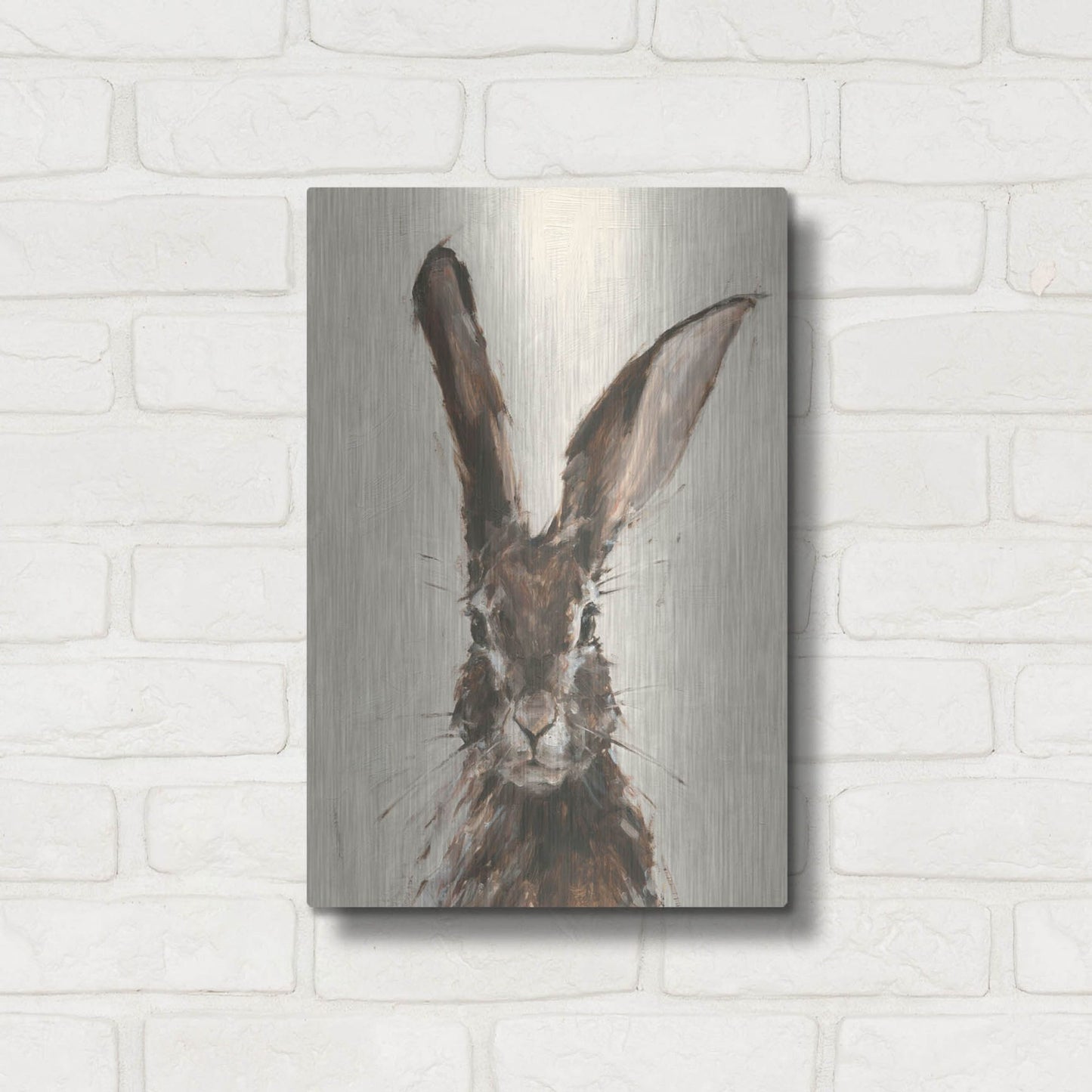 Luxe Metal Art 'European Hare II' by Ethan Harper, Metal Wall Art,12x16