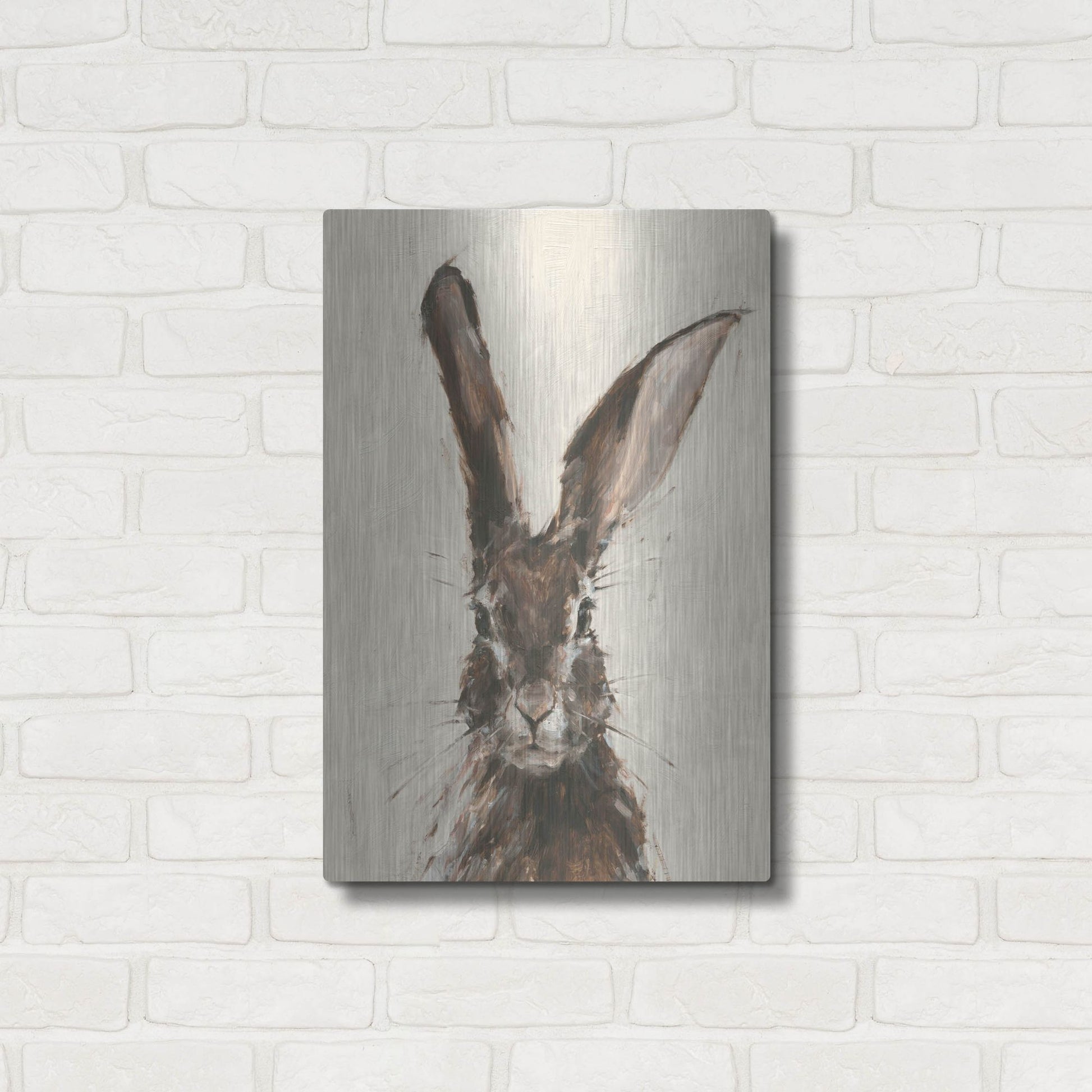 Luxe Metal Art 'European Hare II' by Ethan Harper, Metal Wall Art,16x24