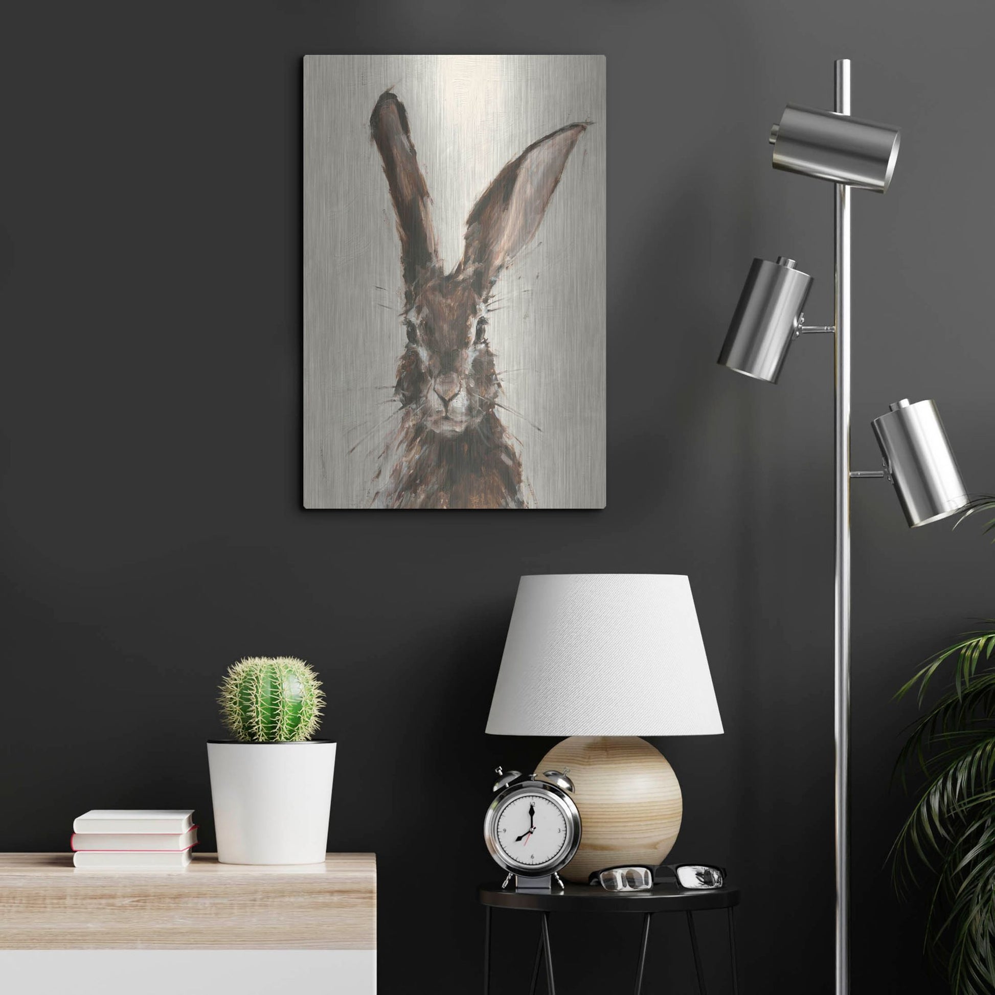 Luxe Metal Art 'European Hare II' by Ethan Harper, Metal Wall Art,16x24