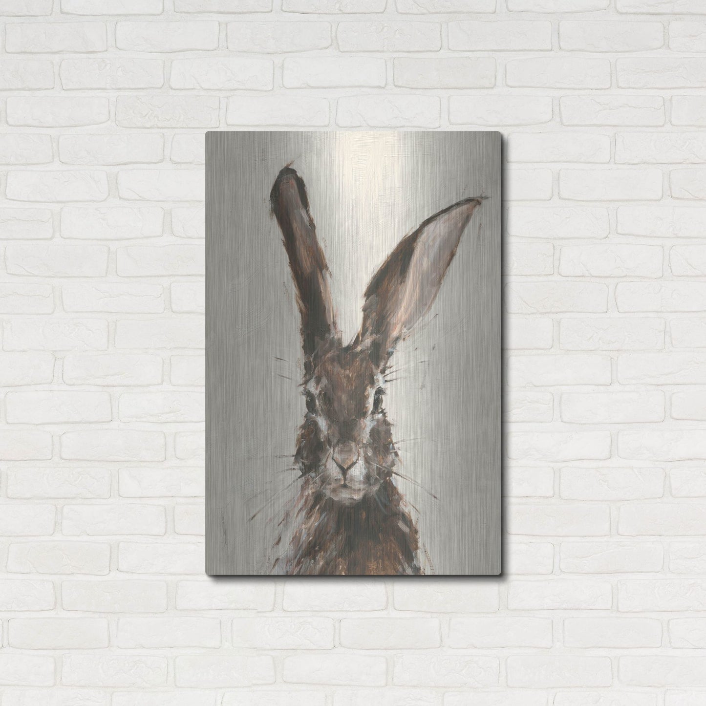 Luxe Metal Art 'European Hare II' by Ethan Harper, Metal Wall Art,24x36