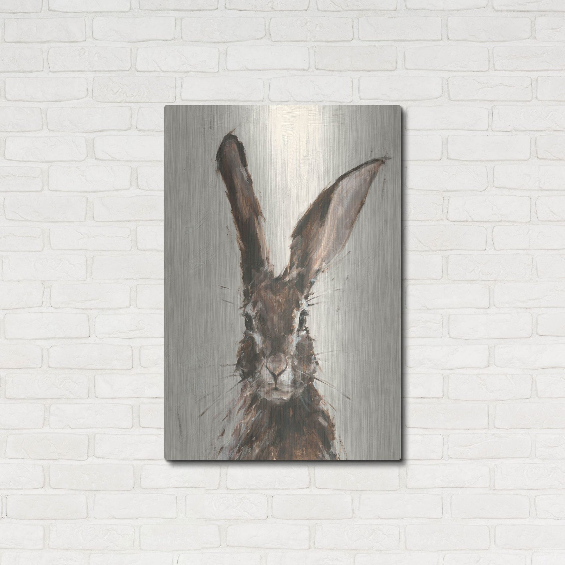 Luxe Metal Art 'European Hare II' by Ethan Harper, Metal Wall Art,24x36