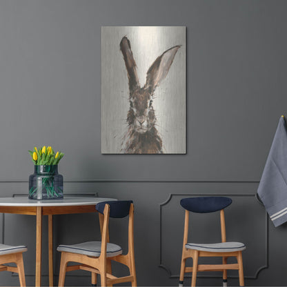 Luxe Metal Art 'European Hare II' by Ethan Harper, Metal Wall Art,24x36