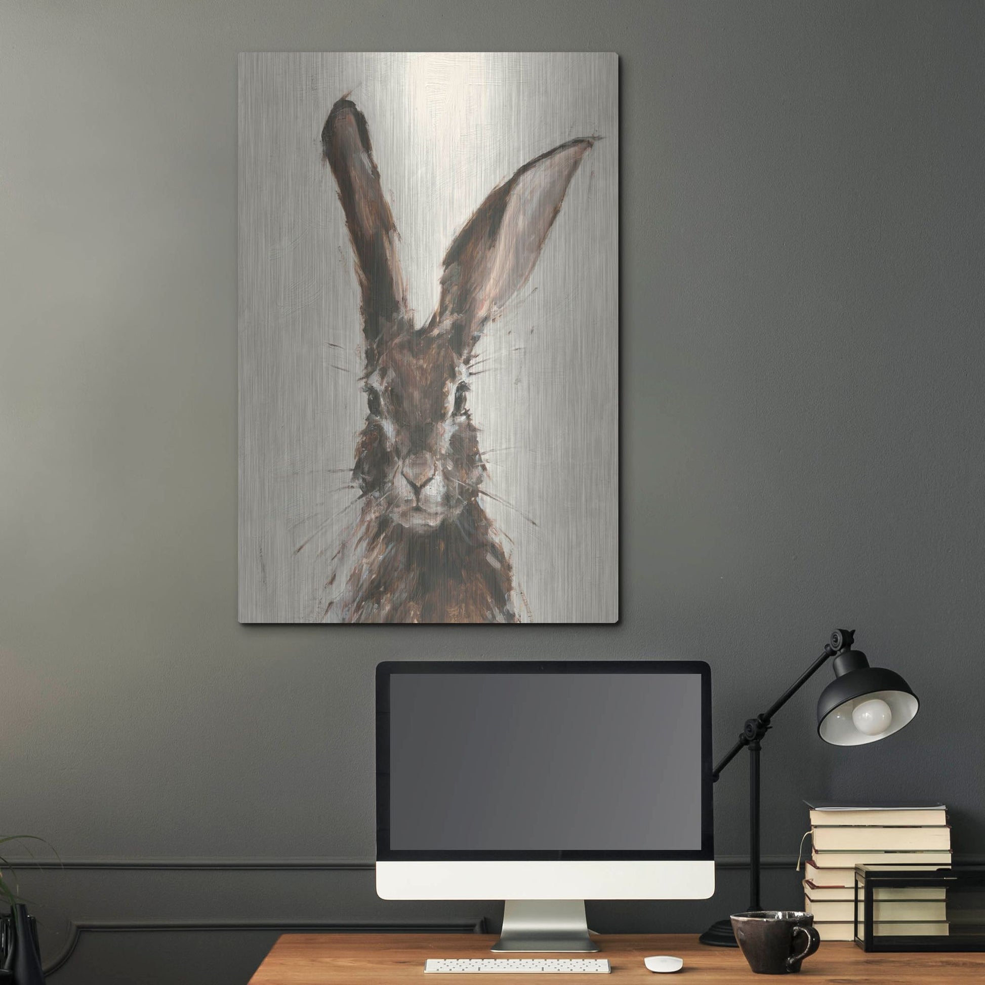 Luxe Metal Art 'European Hare II' by Ethan Harper, Metal Wall Art,24x36