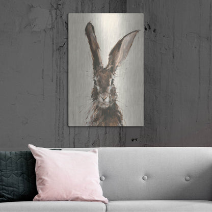 Luxe Metal Art 'European Hare II' by Ethan Harper, Metal Wall Art,24x36