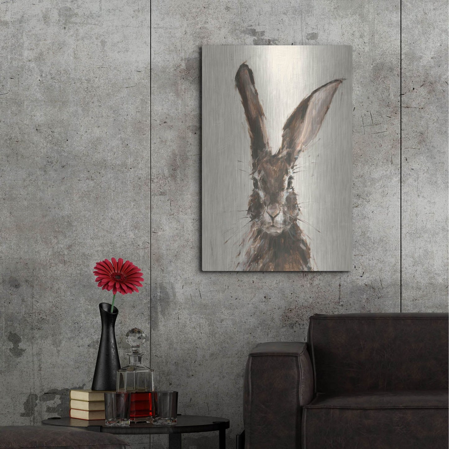 Luxe Metal Art 'European Hare II' by Ethan Harper, Metal Wall Art,24x36