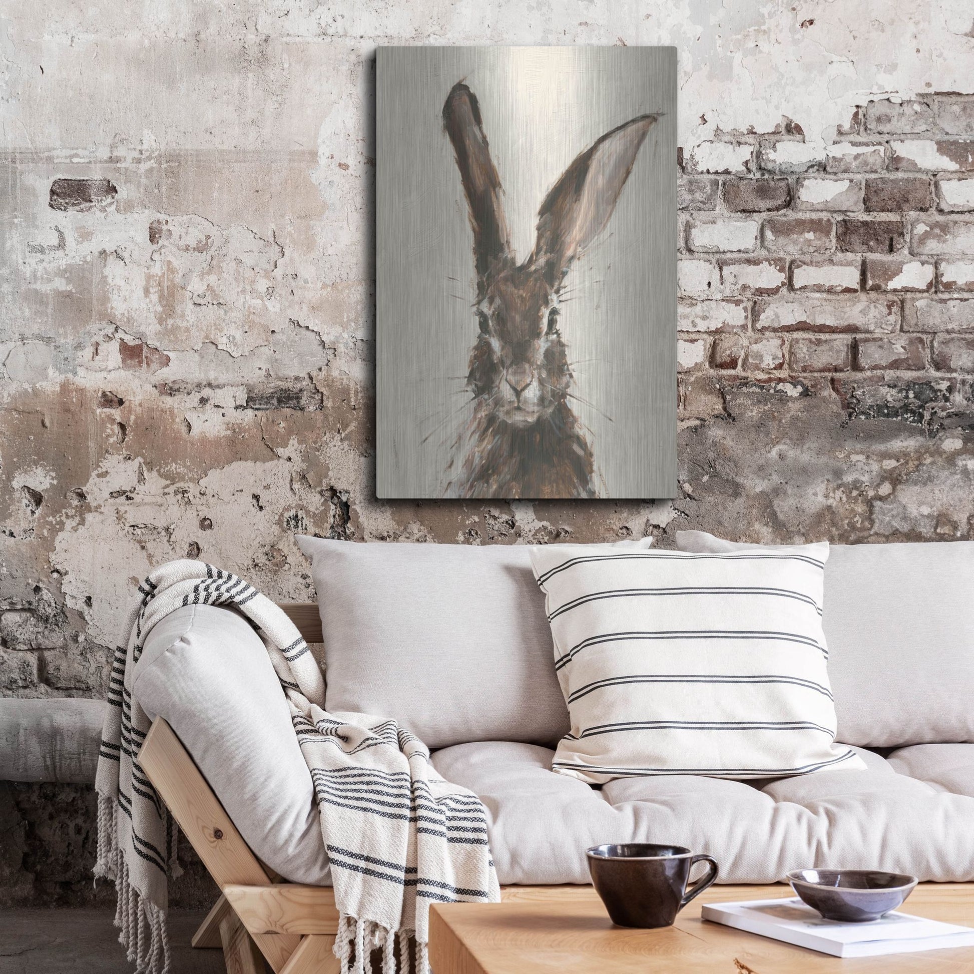 Luxe Metal Art 'European Hare II' by Ethan Harper, Metal Wall Art,24x36