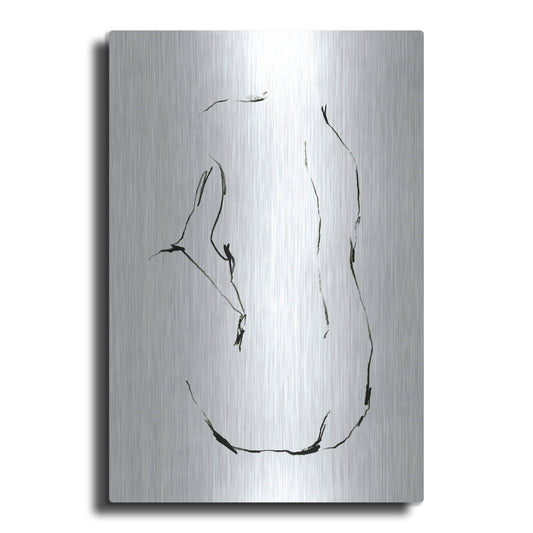 Luxe Metal Art 'Seated Figure Pose II' by Ethan Harper, Metal Wall Art